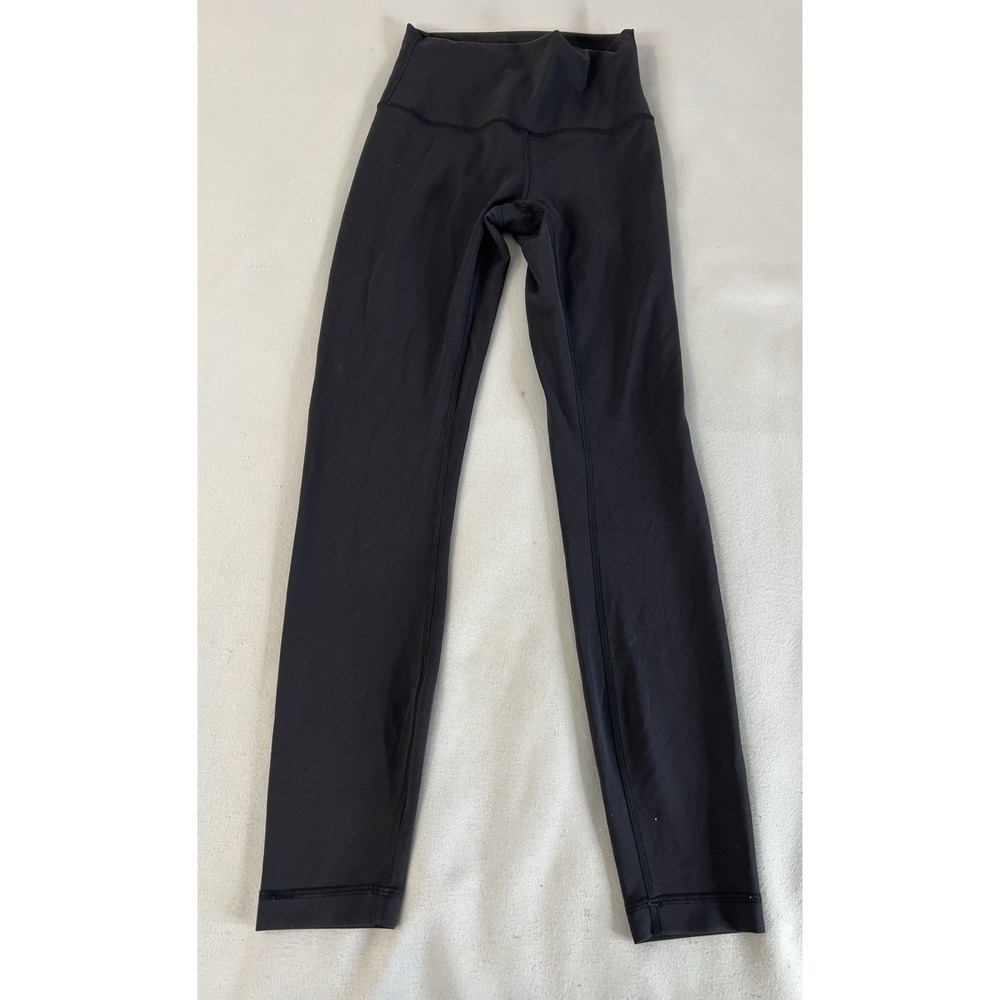 Lululemon Women's Black Leggings Sz 4 Gym Training